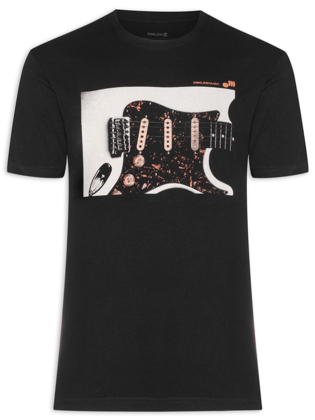 Camiseta Masculina Manga Curta Vintage Eletric Gui - Preto