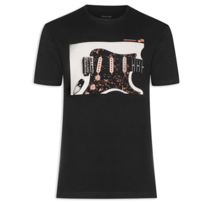 Camiseta Masculina Manga Curta Vintage Eletric Gui - Preto