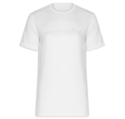 Camiseta Masculina Manga Curta Vintage Gola Careca Snowboarding Type - Branco