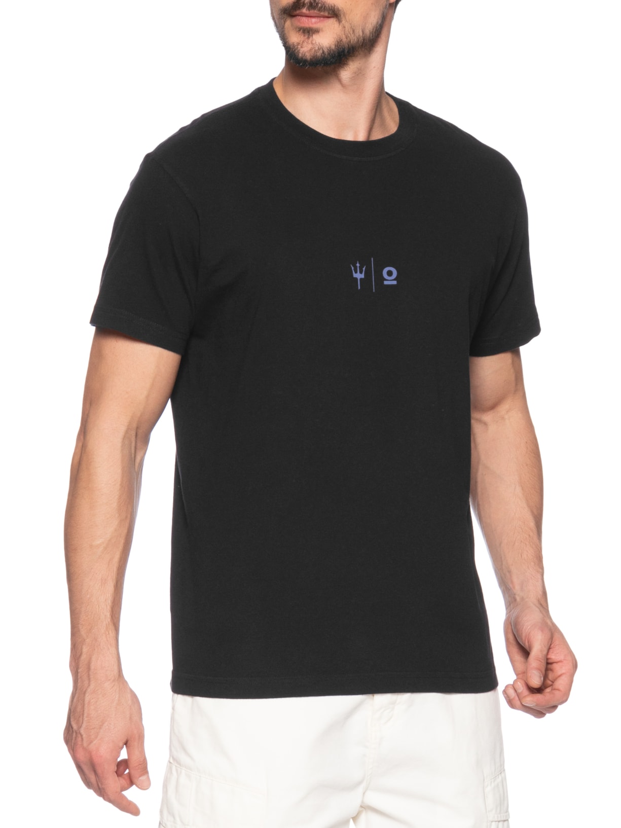 Camiseta Masculina Manga Curta Vintage Inspired Preto Osklen