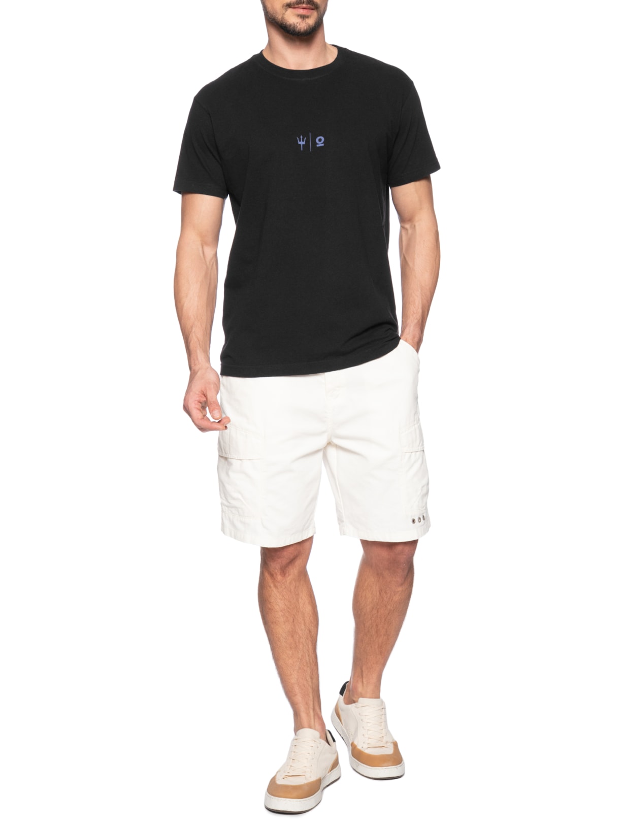 Camiseta Masculina Manga Curta Vintage Inspired Preto Osklen