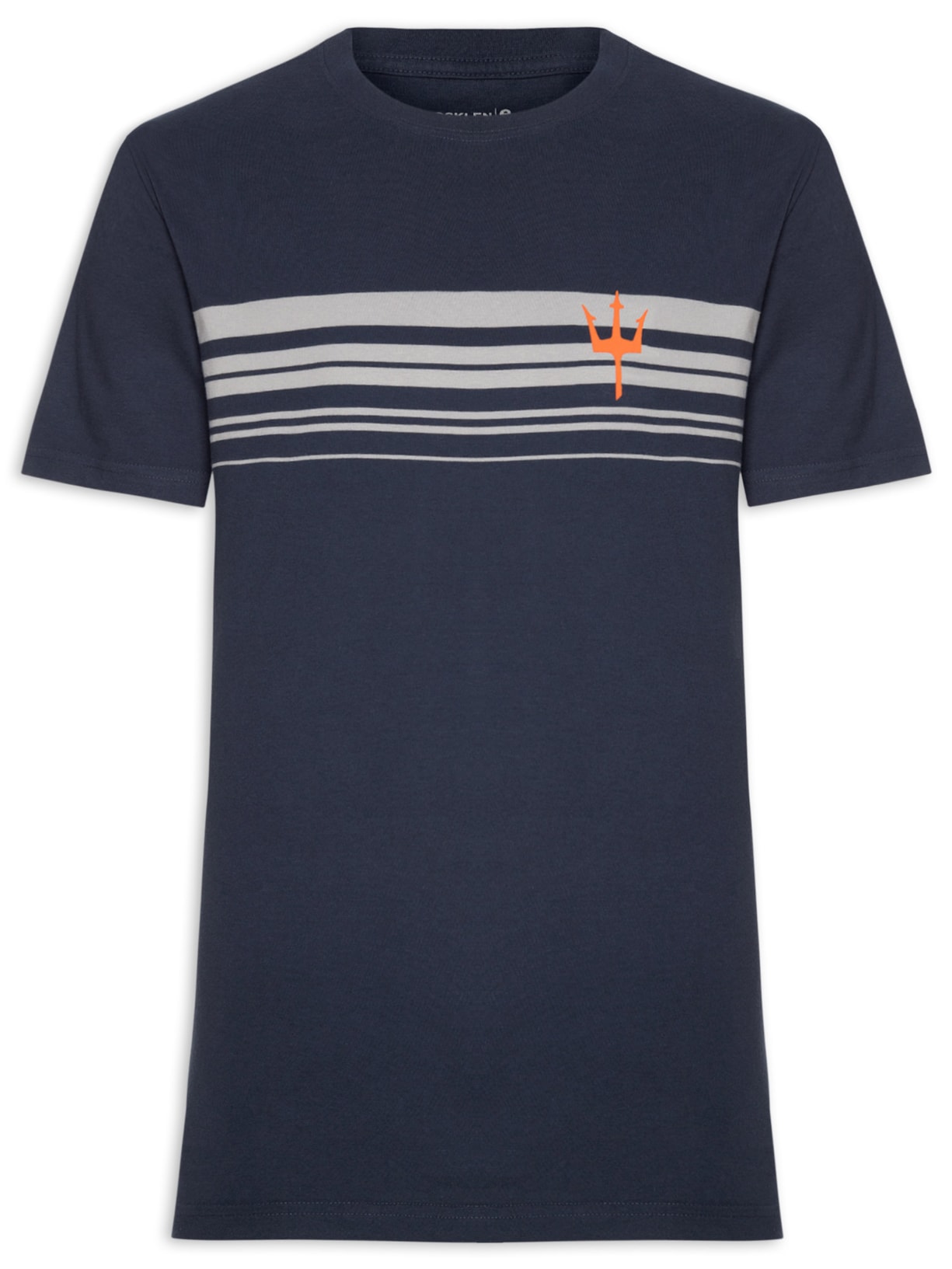 Camiseta Masculina Manga Curta Vintage Listrado Surfing - Azul