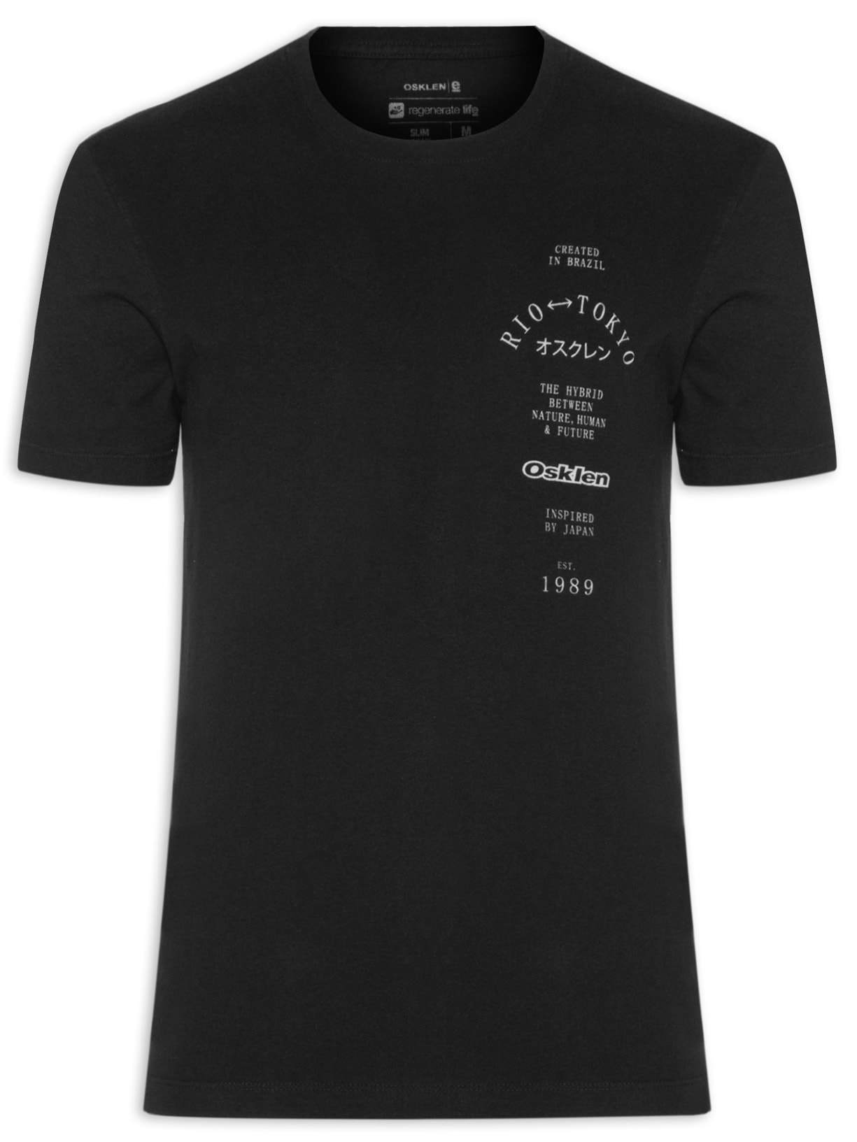 Camiseta Masculina Manga Curta Vintage Rio Tokyo Tall Mc - Preto