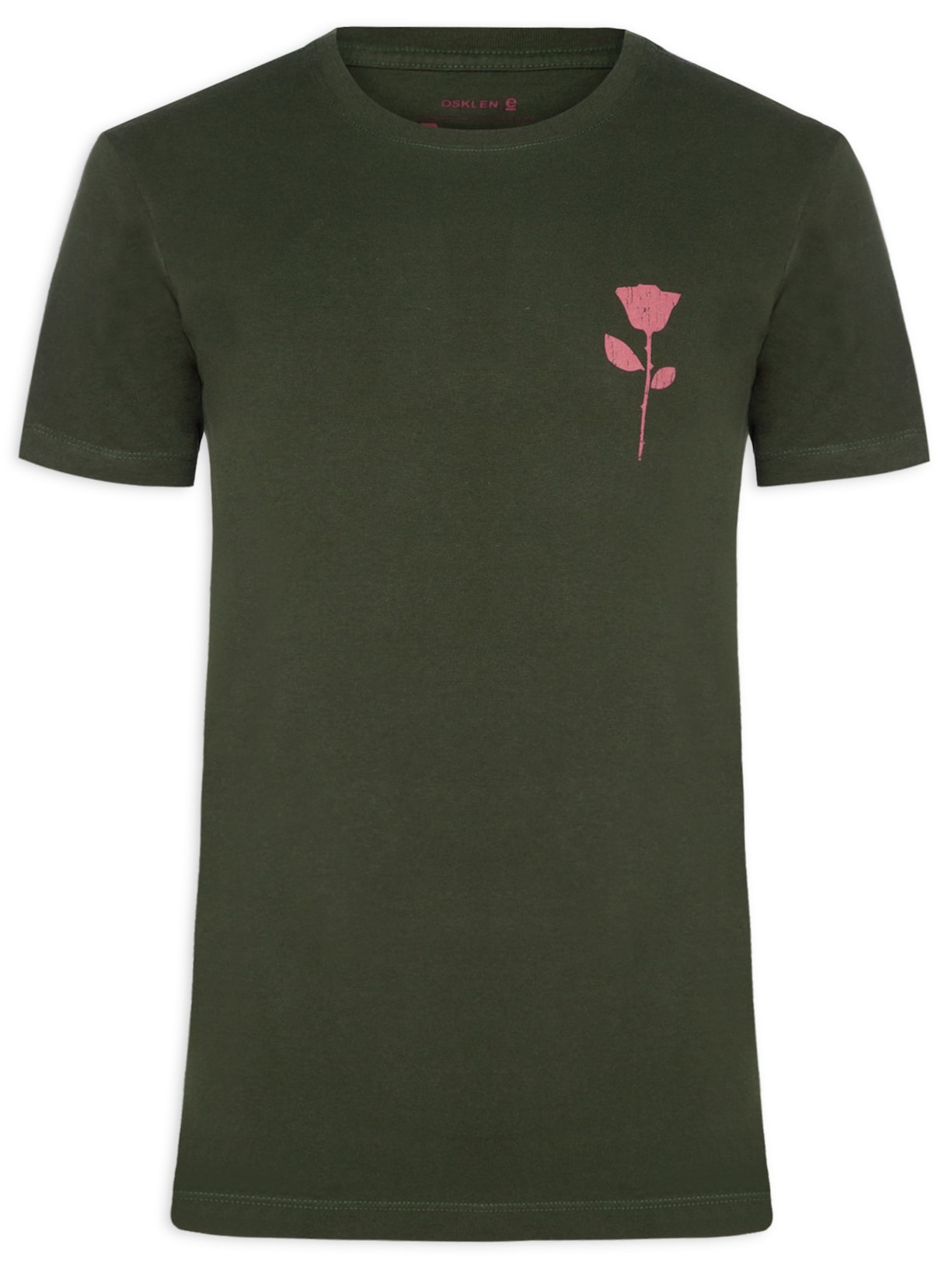 Camiseta Masculina Manga Curta Vintage Rose STC - Verde