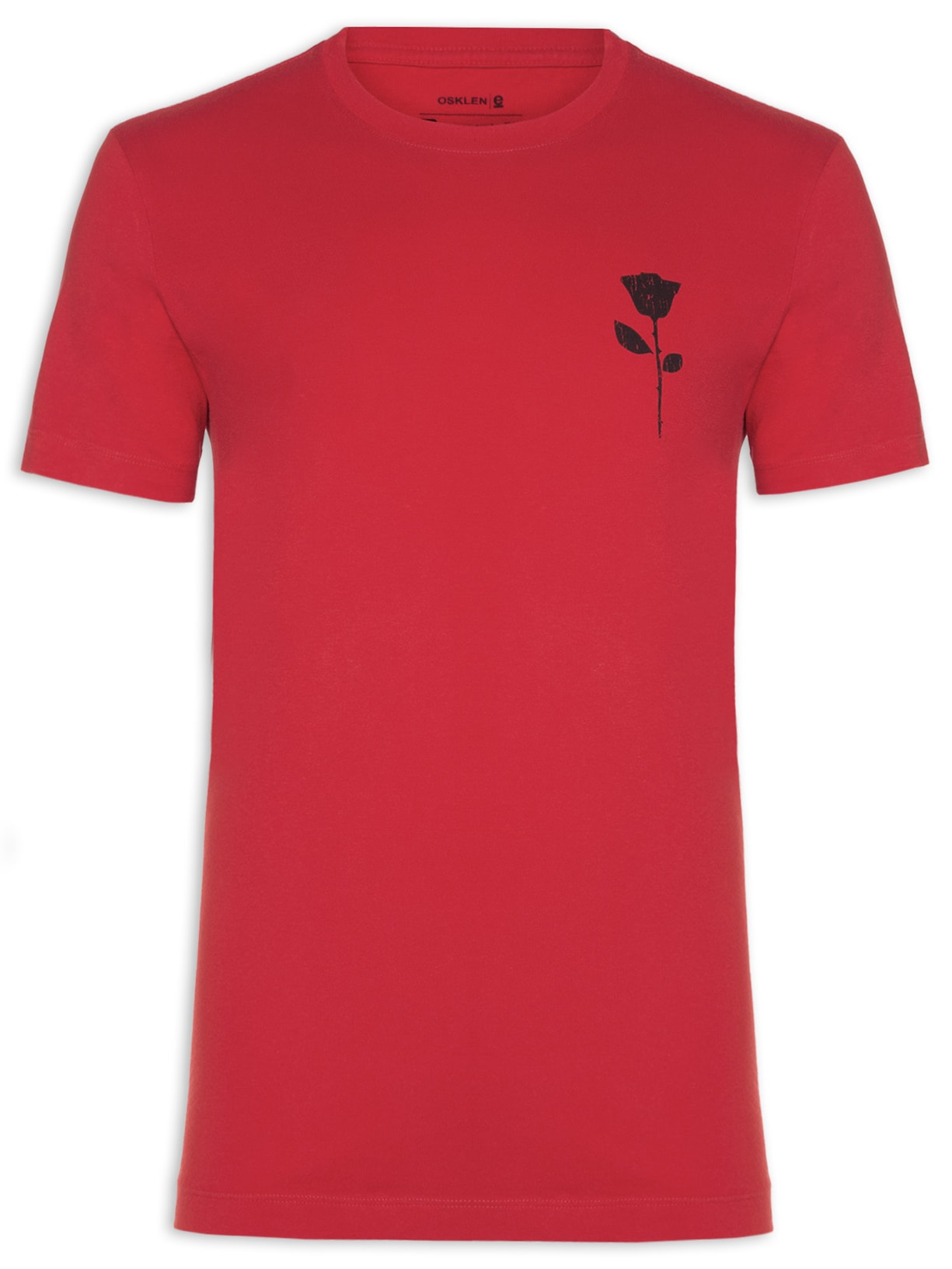 Camiseta Masculina Manga Curta Vintage Rose STC - Vermelho