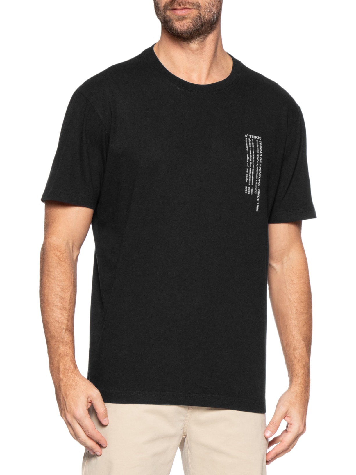 Camiseta Masculina Manga Curta Vintage TRKK Preto Osklen