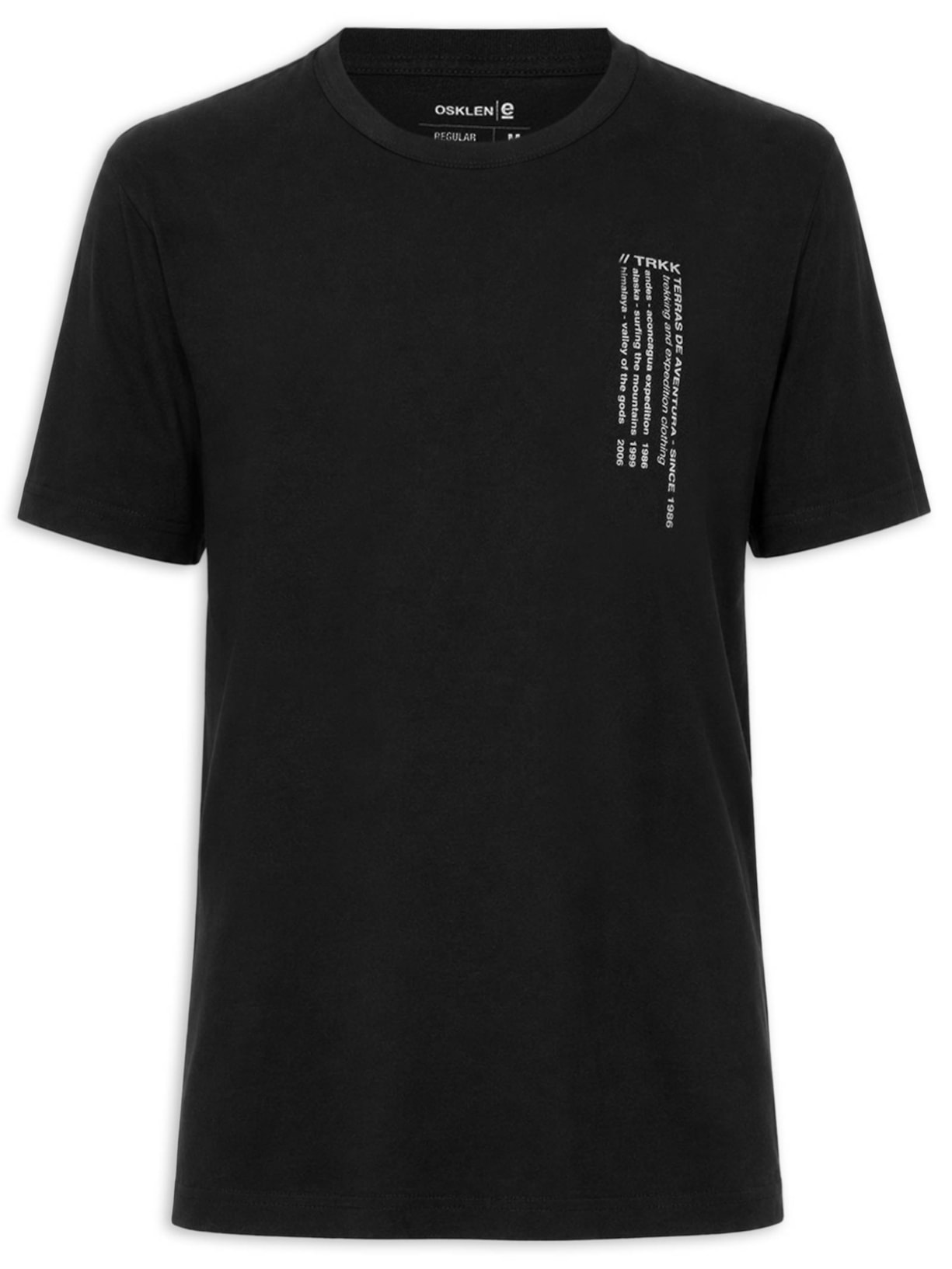 Camiseta Masculina Manga Curta Vintage TRKK – Preto Osklen