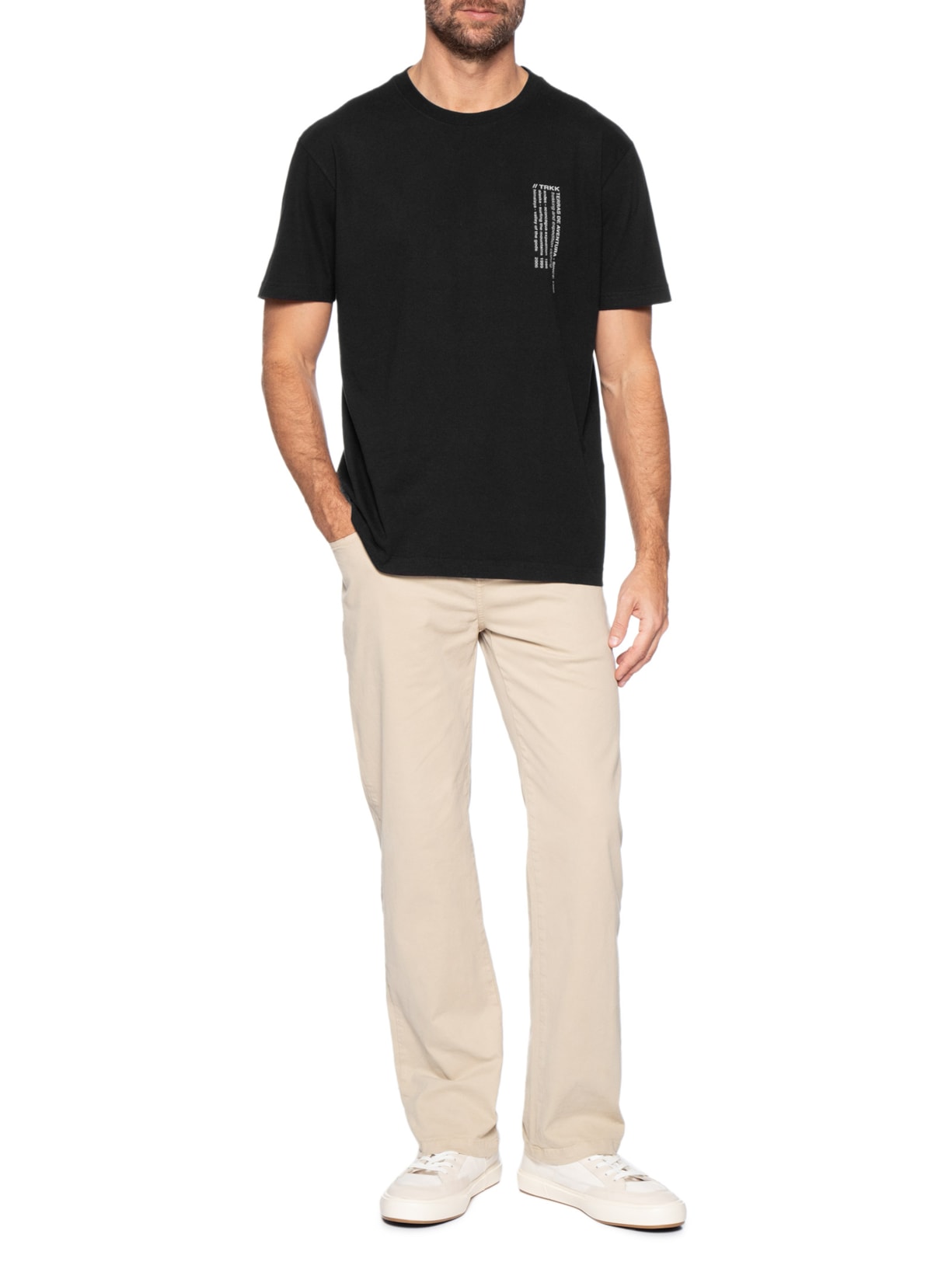 Camiseta Masculina Manga Curta Vintage TRKK – Preto Osklen