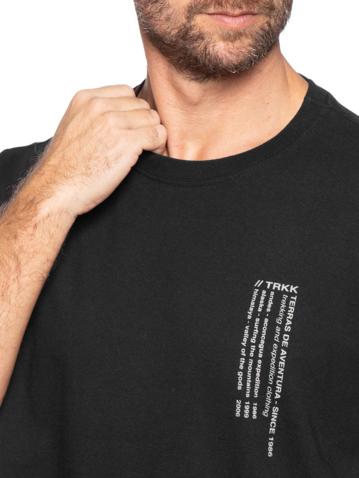 Camiseta Masculina Manga Curta Vintage TRKK – Preto Osklen