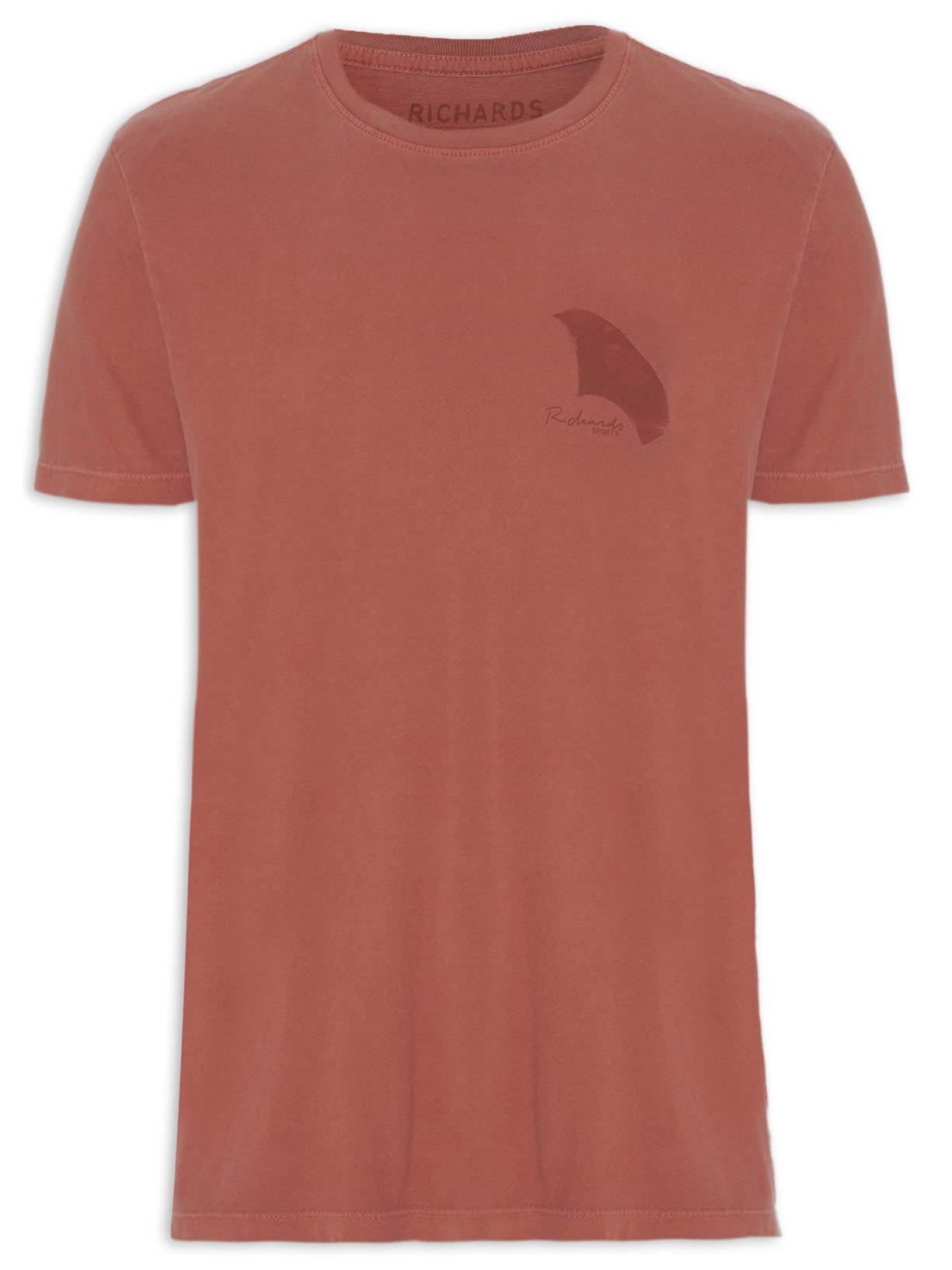 Camiseta Masculina Manga Curta Washed Wingfoil Vermelho Richards