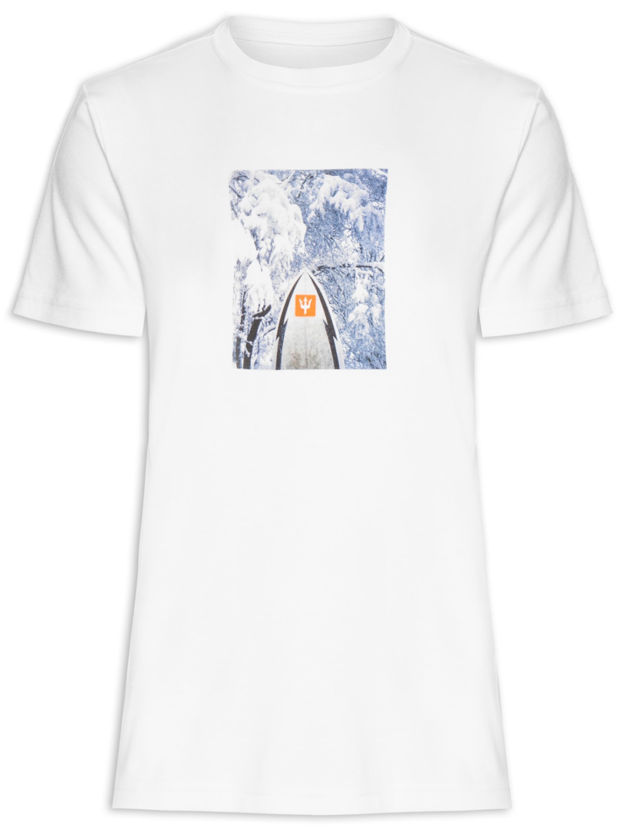 Camiseta Masculina Manga Curta Winter Surf Snow - Branco