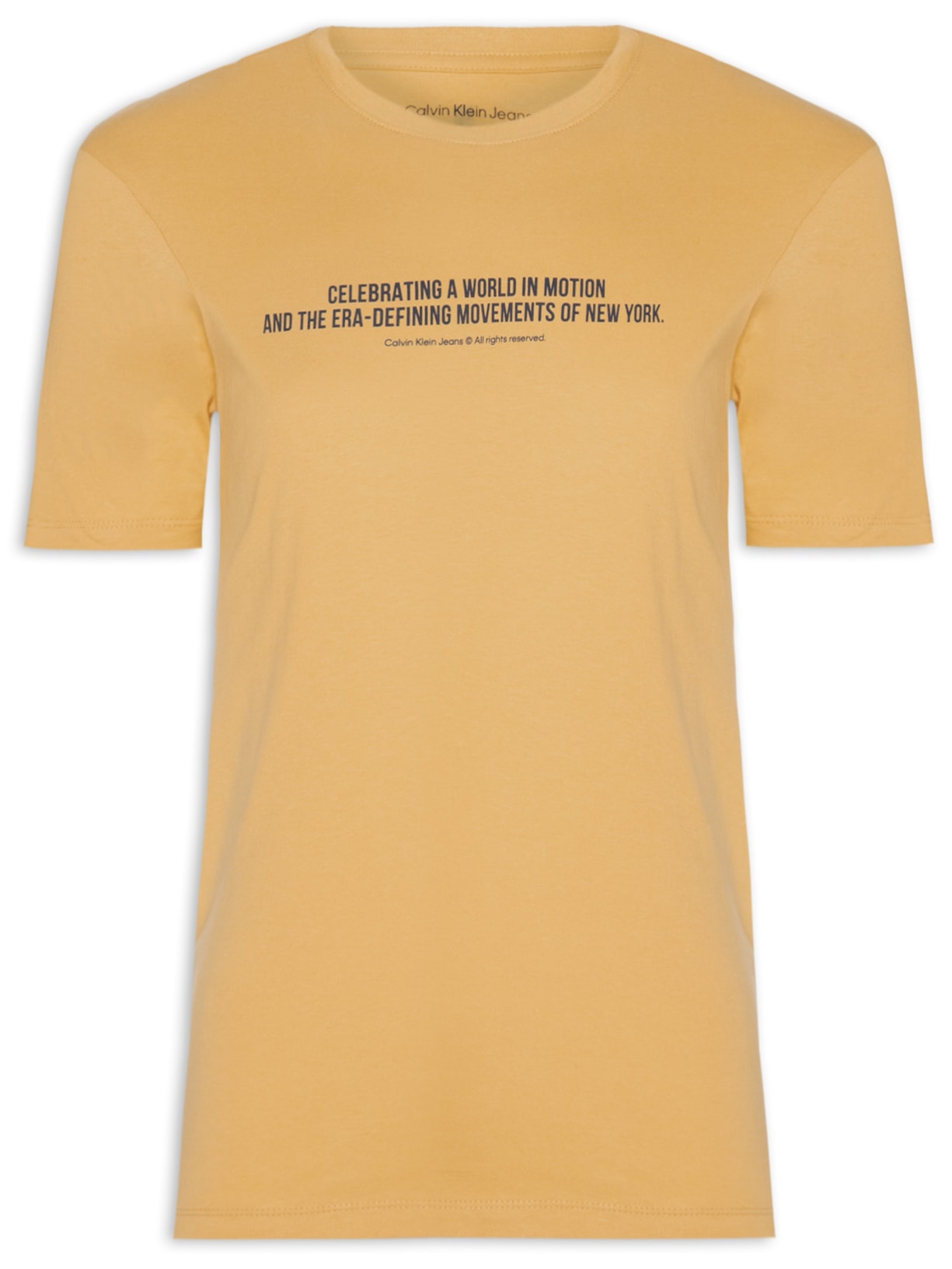 Camiseta Masculina Manga Curta World In Motion - Amarelo