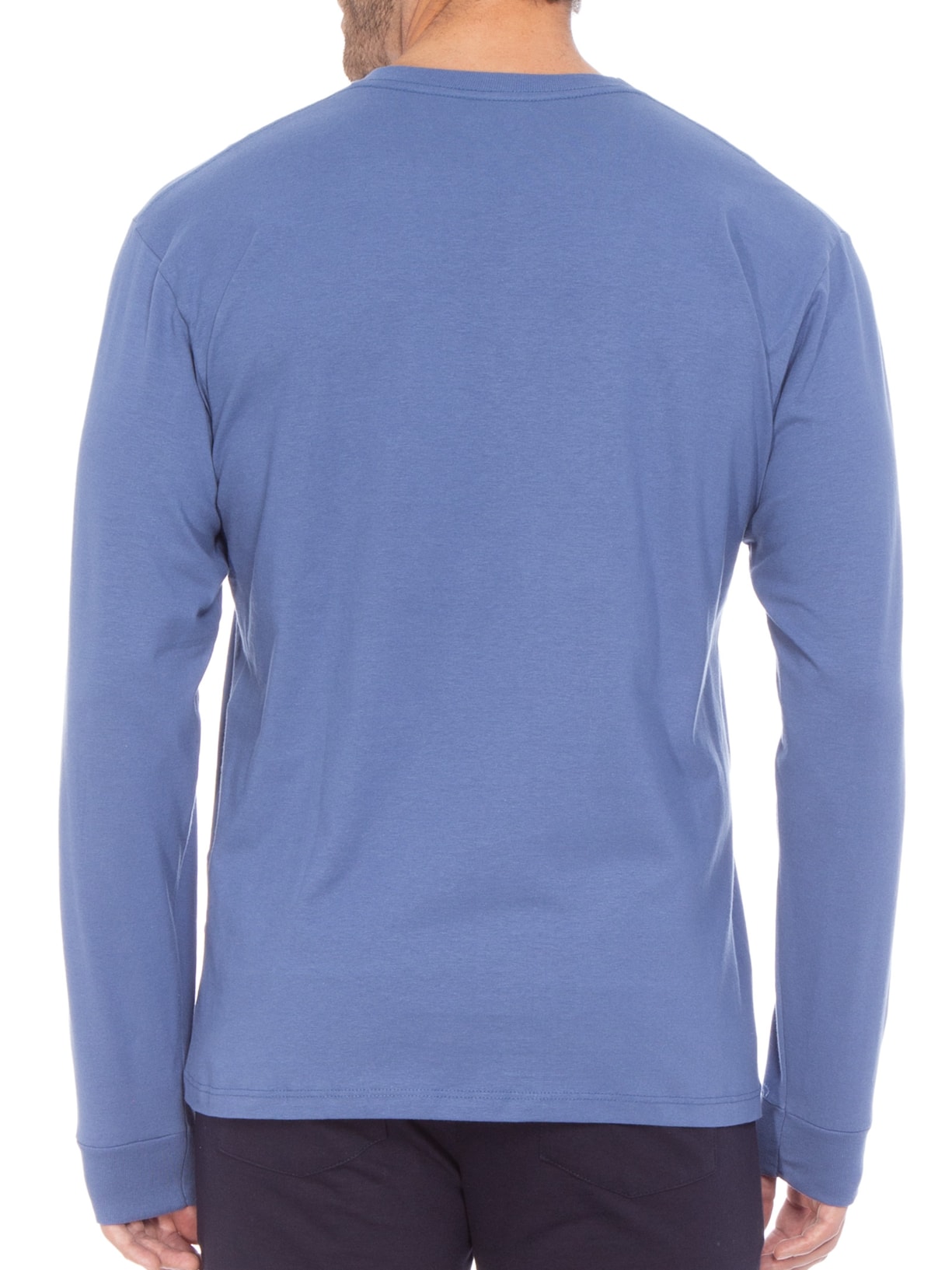 Camiseta Masculina Manga Longa 5 Oz Azul Champion