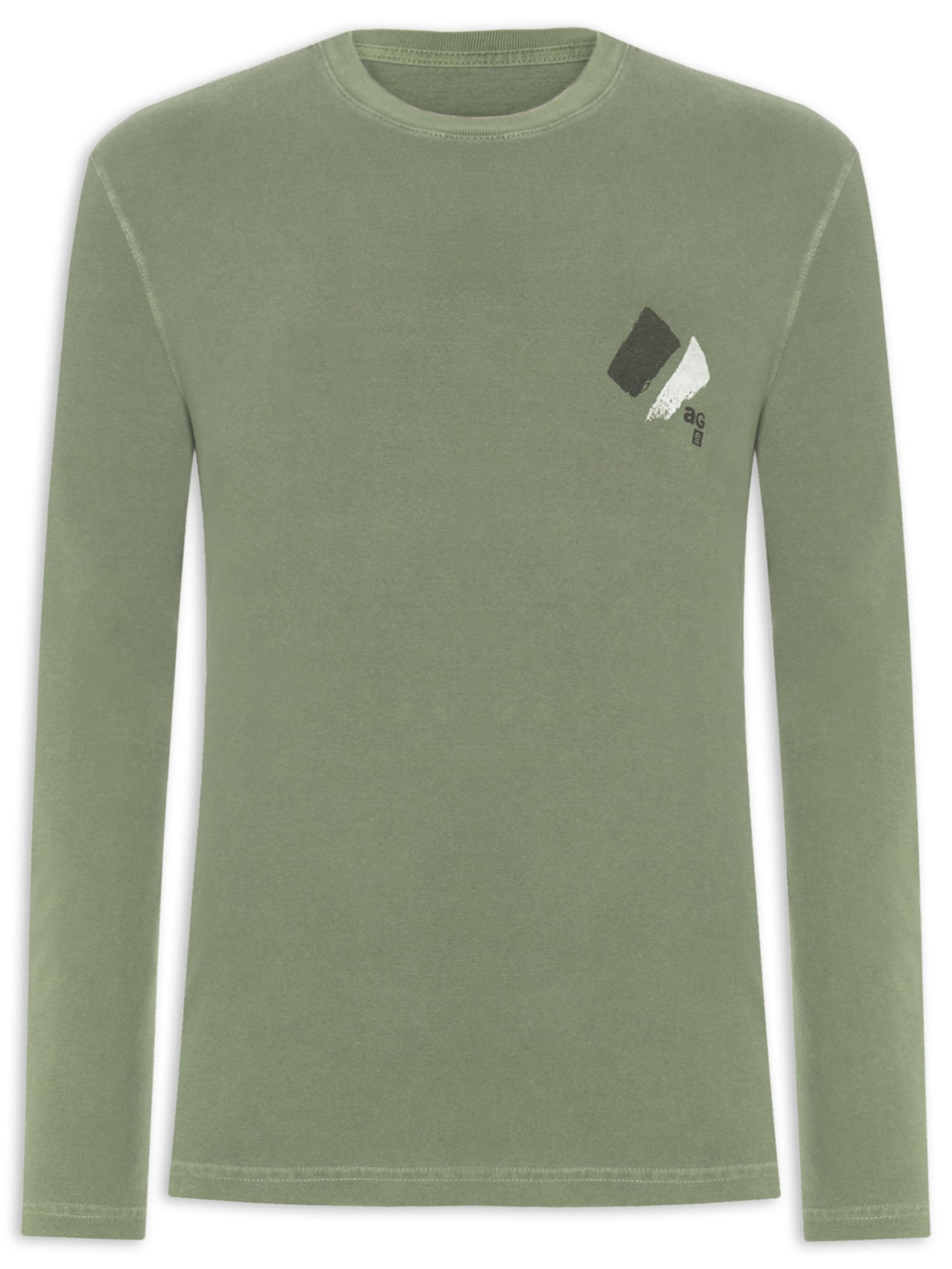 Camiseta Masculina Manga Longa Ag Verde Osklen