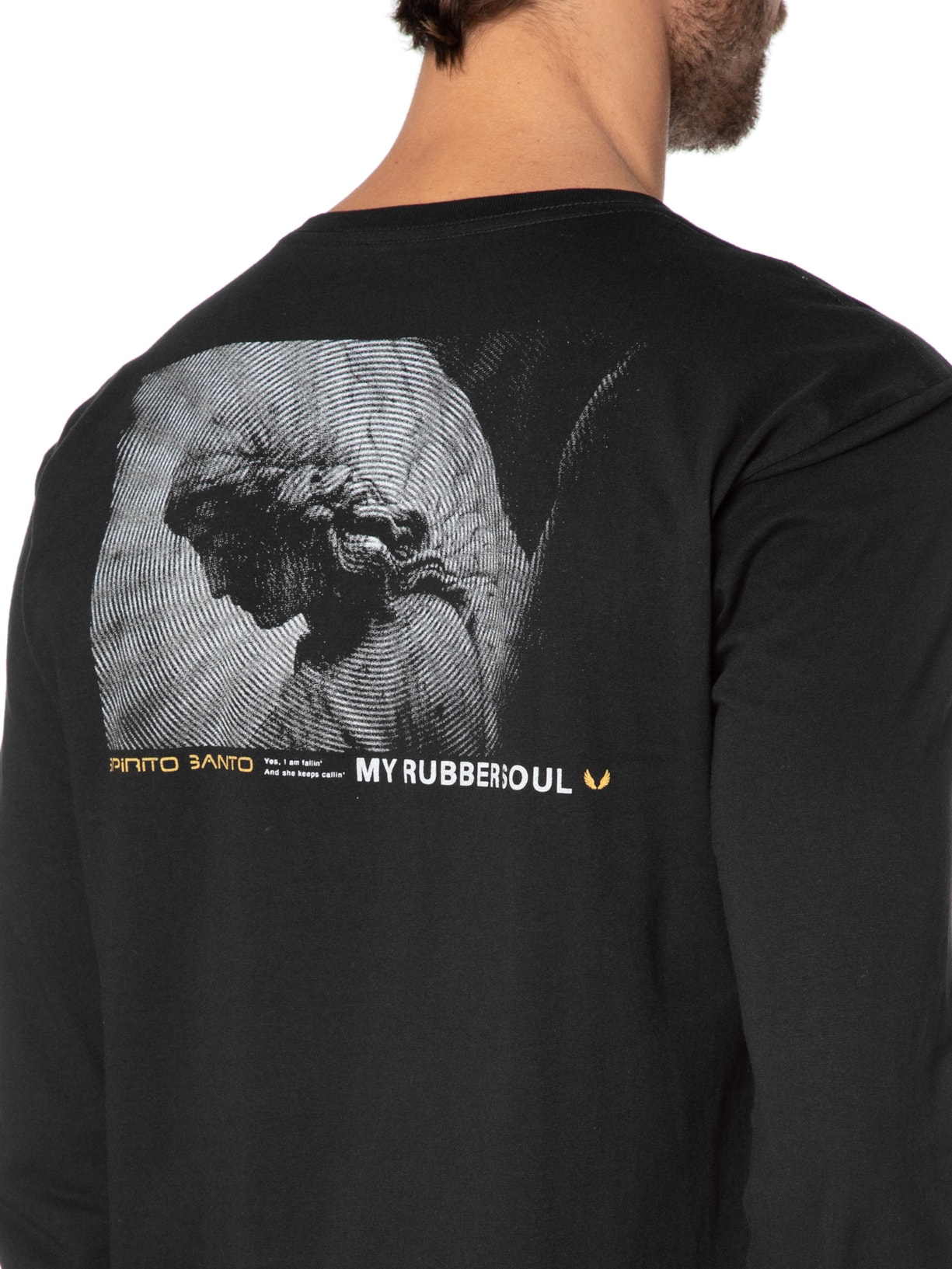 Camiseta Masculina Manga Longa Angel Preto Spirito Santo