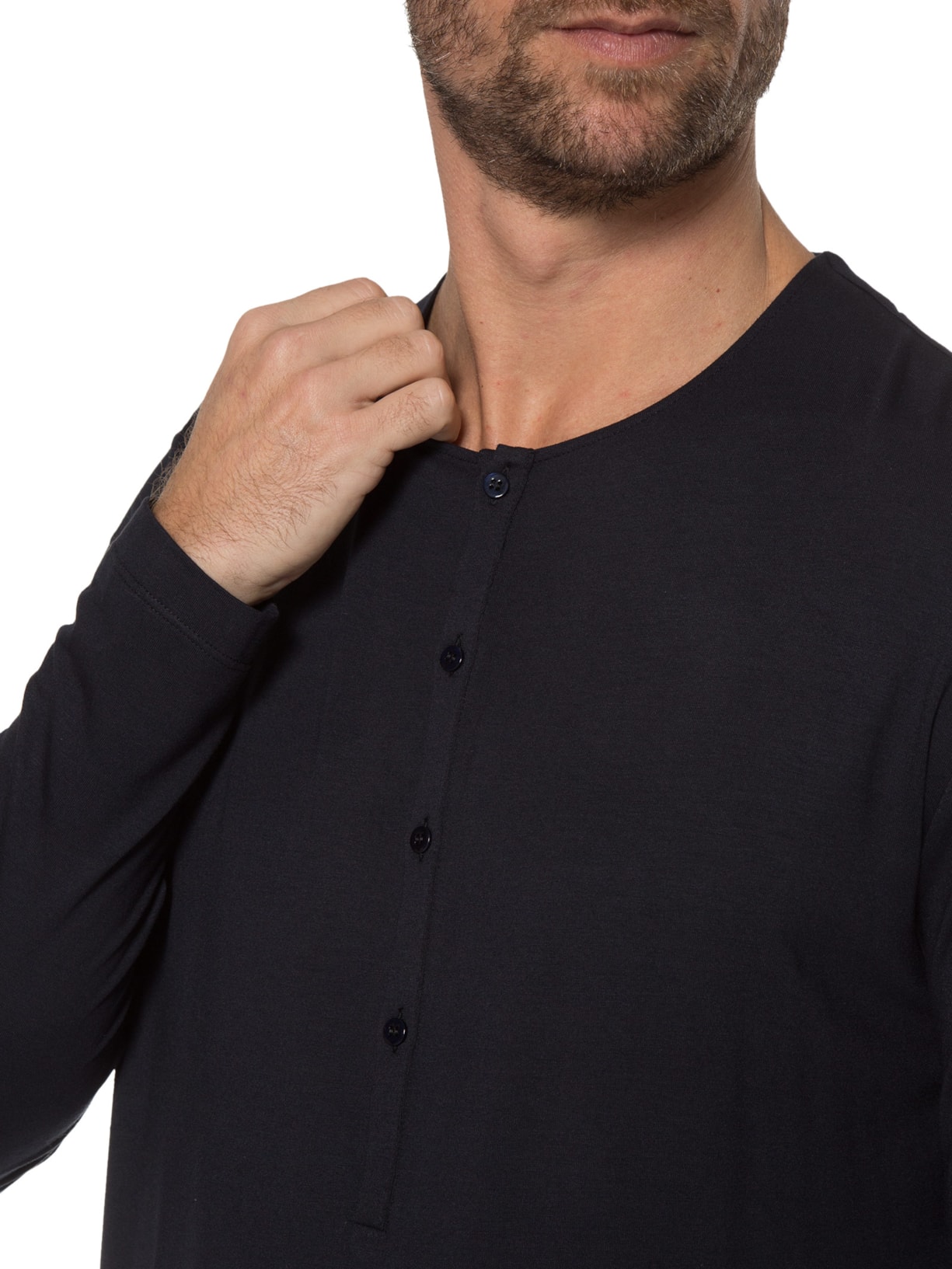 Camiseta Masculina Manga Longa Azul Ricardo Almeida