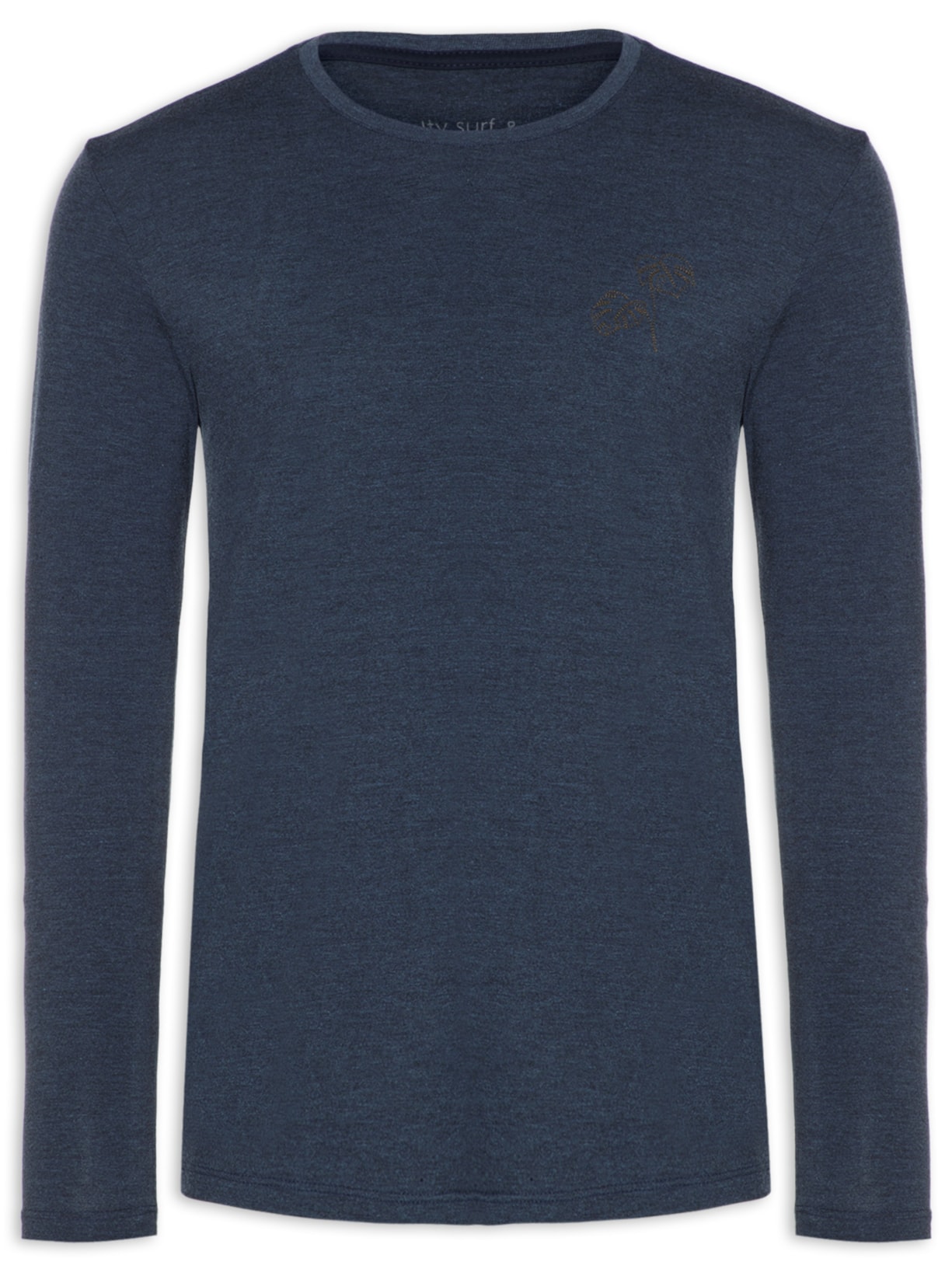 Camiseta Masculina Manga Longa Azul Melty Rj