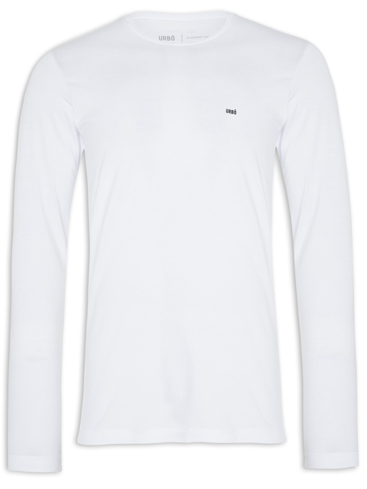 Camiseta Masculina Manga Longa Basic Egyptian Branco Urbô