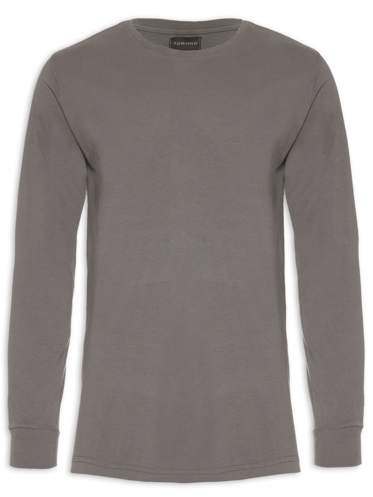 Camiseta Masculina Manga Longa - Cinza