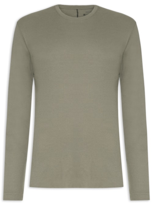 Camiseta Masculina Manga Longa Curback - Cinza