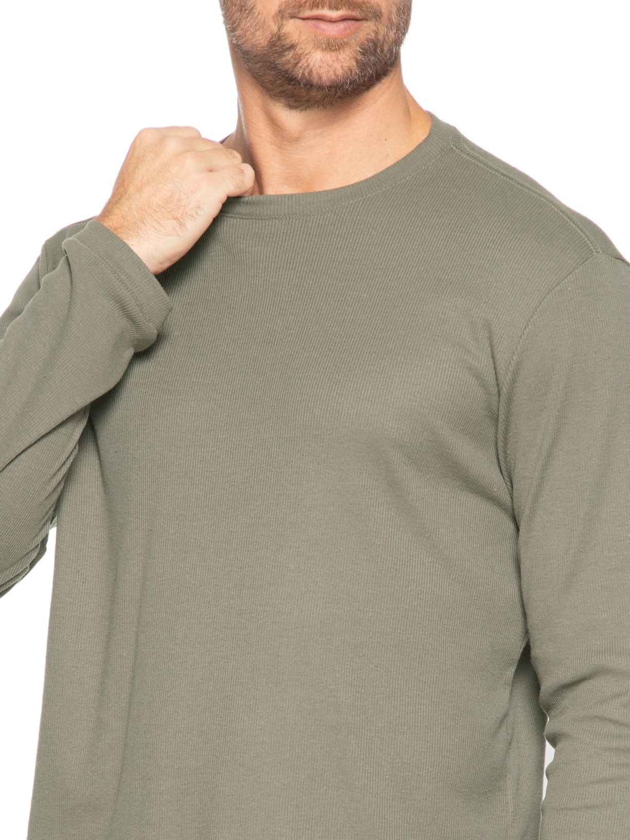 Camiseta Masculina Manga Longa Curback Cinza Osklen