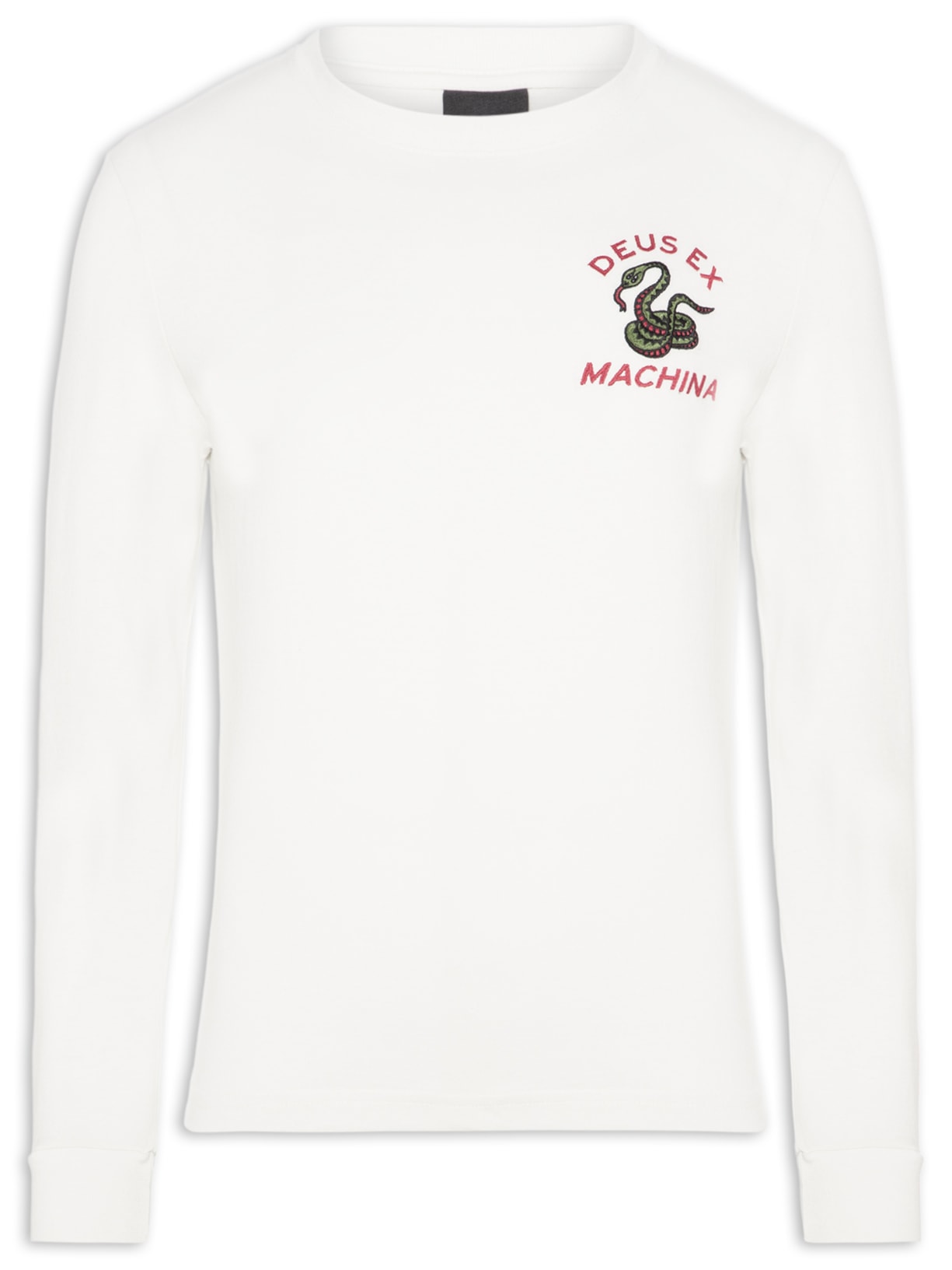 Camiseta Masculina Manga Longa Danger Noodle Branco Deus Ex Machina