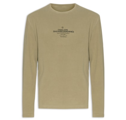 Camiseta Masculina Manga Longa Double Osk Snowboarding - Marrom