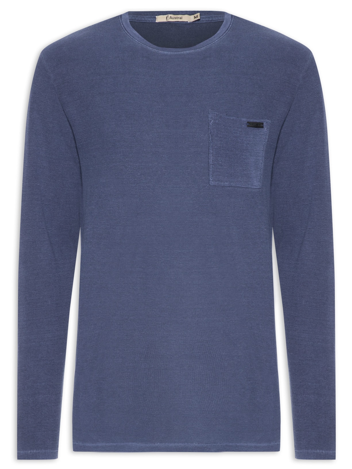 Camiseta Masculina Manga Longa Favo Stone - Azul