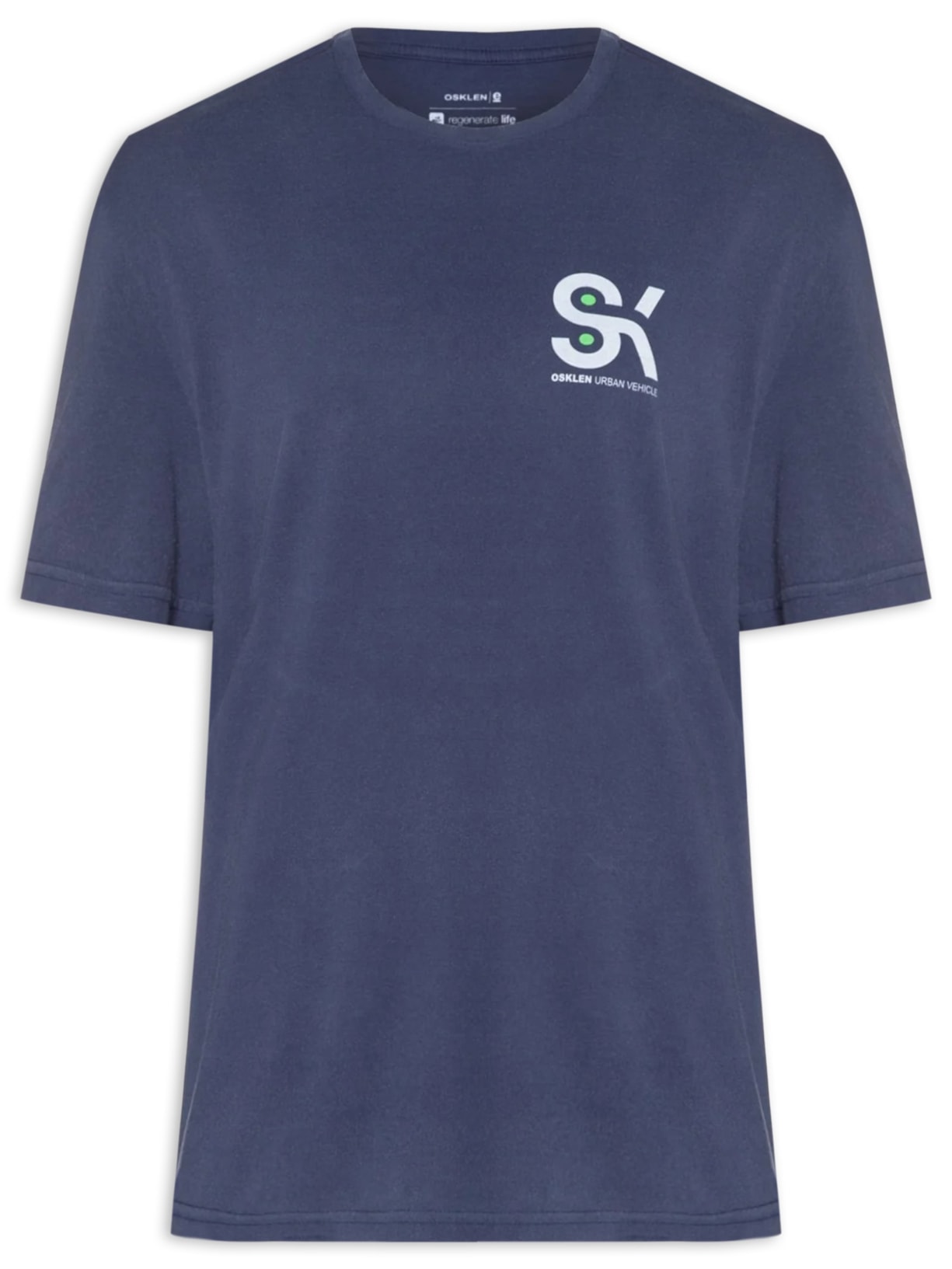 Camiseta Masculina Manga Longa Gola Careca Sk8 - Azul