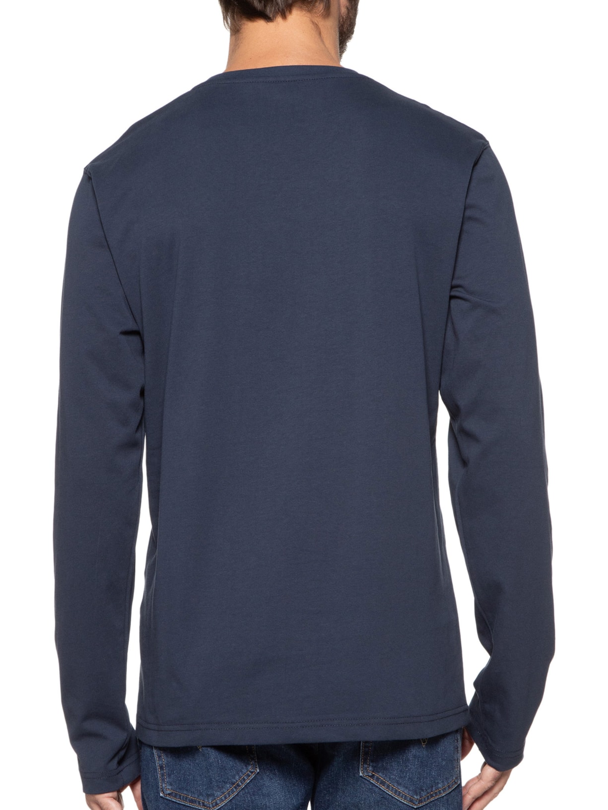 Camiseta Masculina Manga Longa Heavy Knit Azul Jab