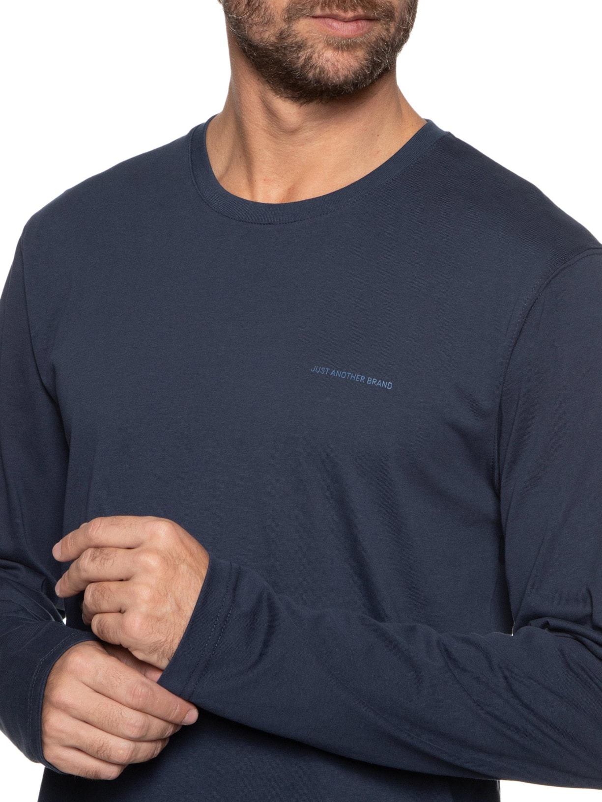 Camiseta Masculina Manga Longa Heavy Knit Azul Jab