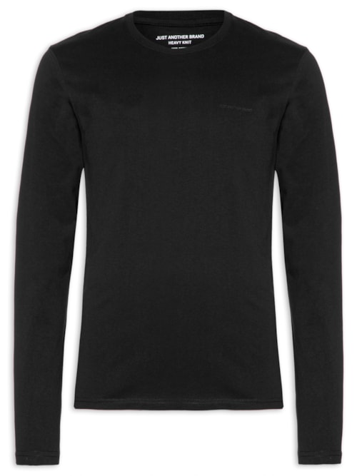 Camiseta Masculina Manga Longa Heavy Knit - Preto