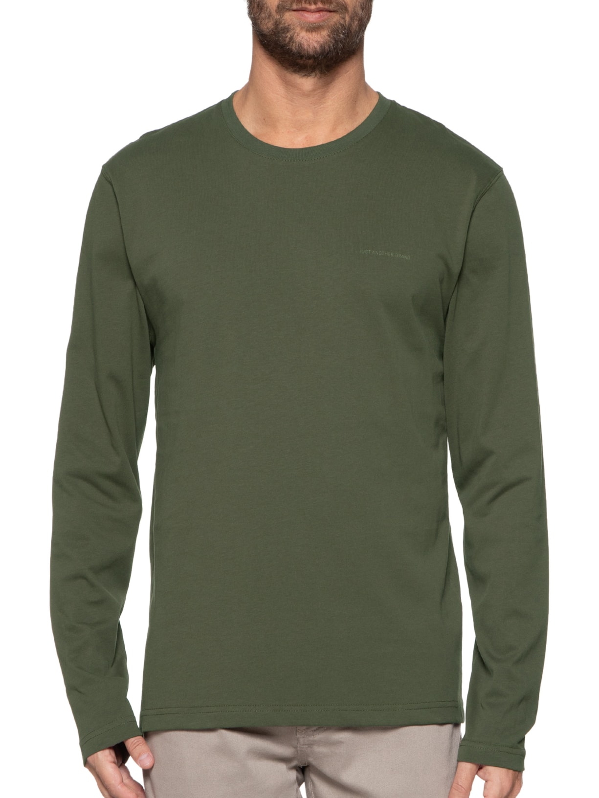 Camiseta Masculina Manga Longa Heavy Knit Verde Jab