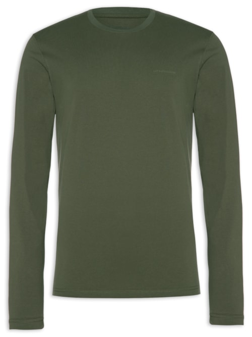 Camiseta Masculina Manga Longa Heavy Knit - Verde