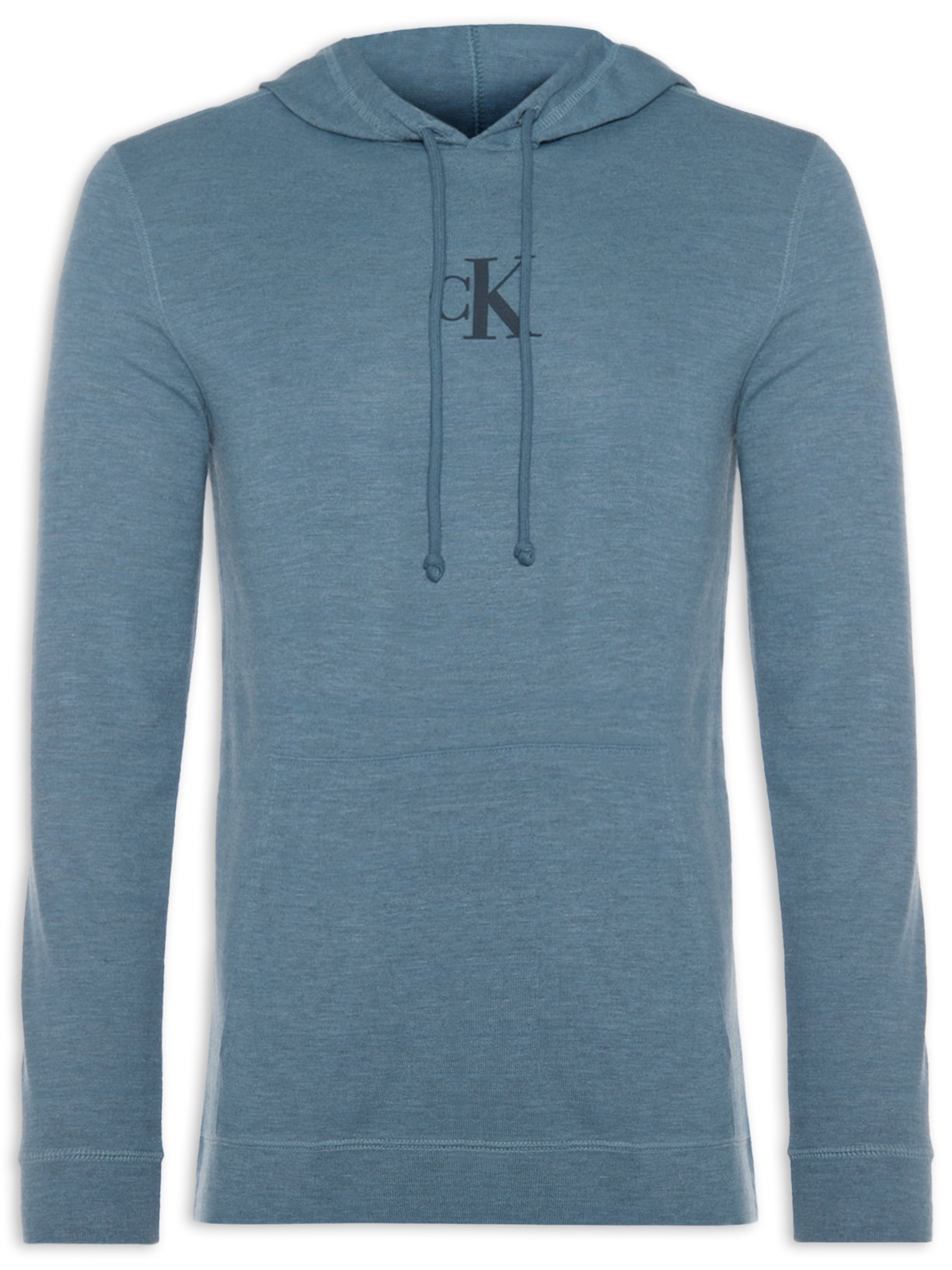 Camiseta Masculina Manga Longa Hoodie Logo Issue - Azul