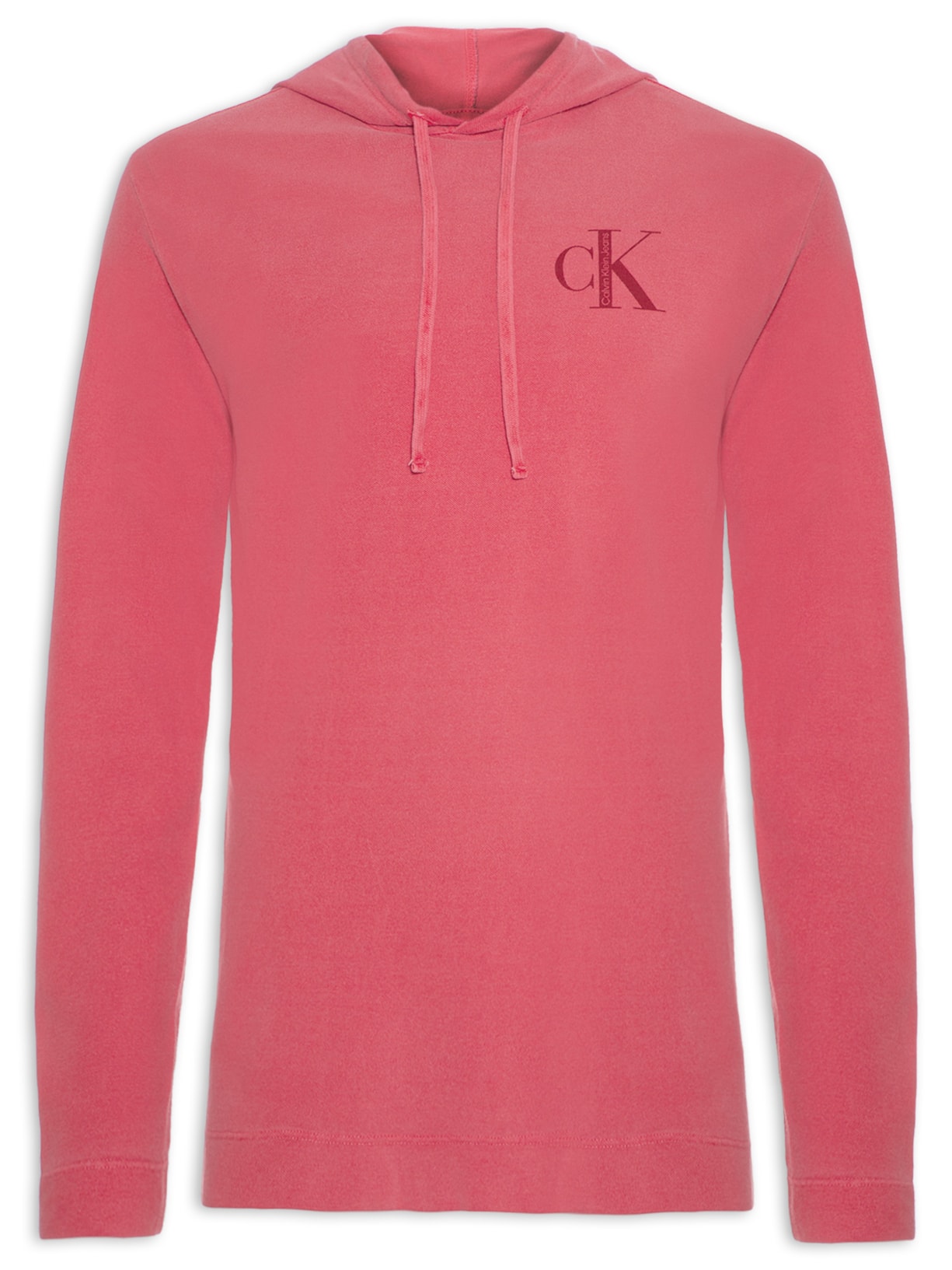 Camiseta Masculina Manga Longa Hoodie Spotify - Vermelho