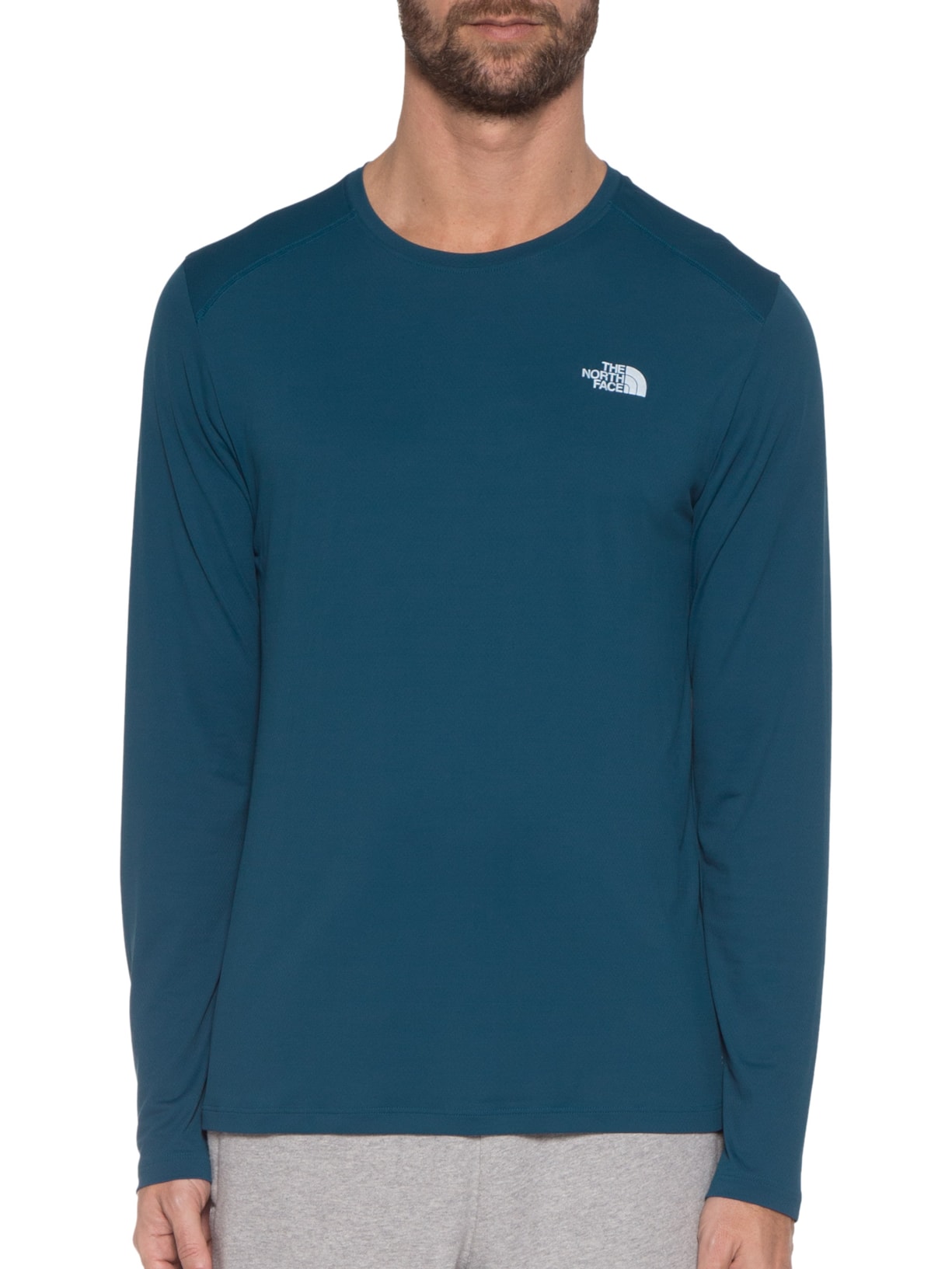 Camiseta Masculina Manga Longa Hyper Crew Azul The North Face