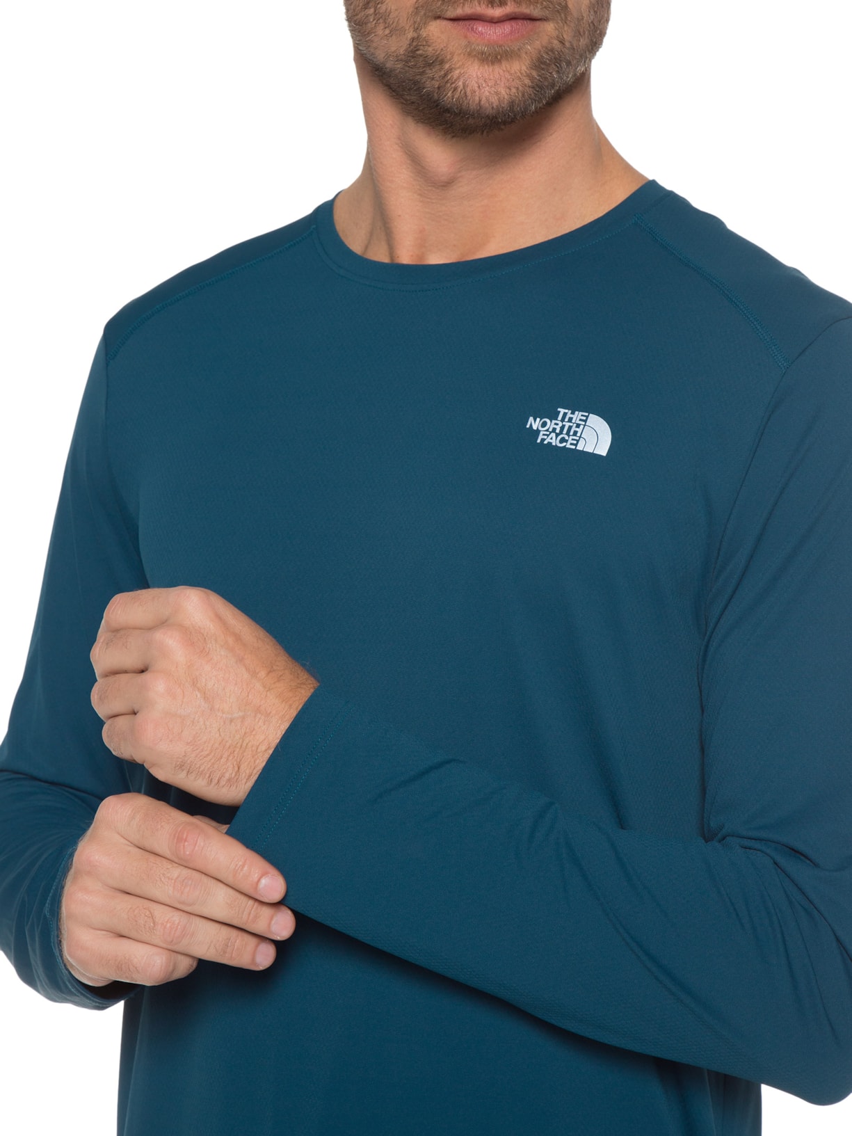 Camiseta Masculina Manga Longa Hyper Crew Azul The North Face