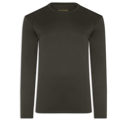 Camiseta Masculina Manga Longa Interlock – Marrom