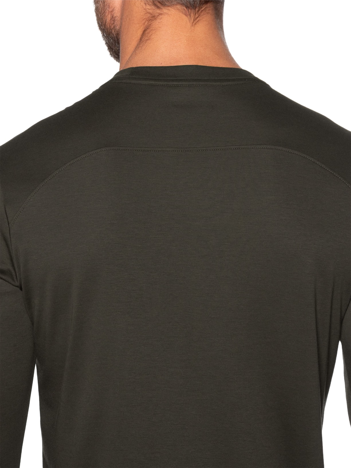 Camiseta Masculina Manga Longa Interlock – Marrom Ricardo Almeida