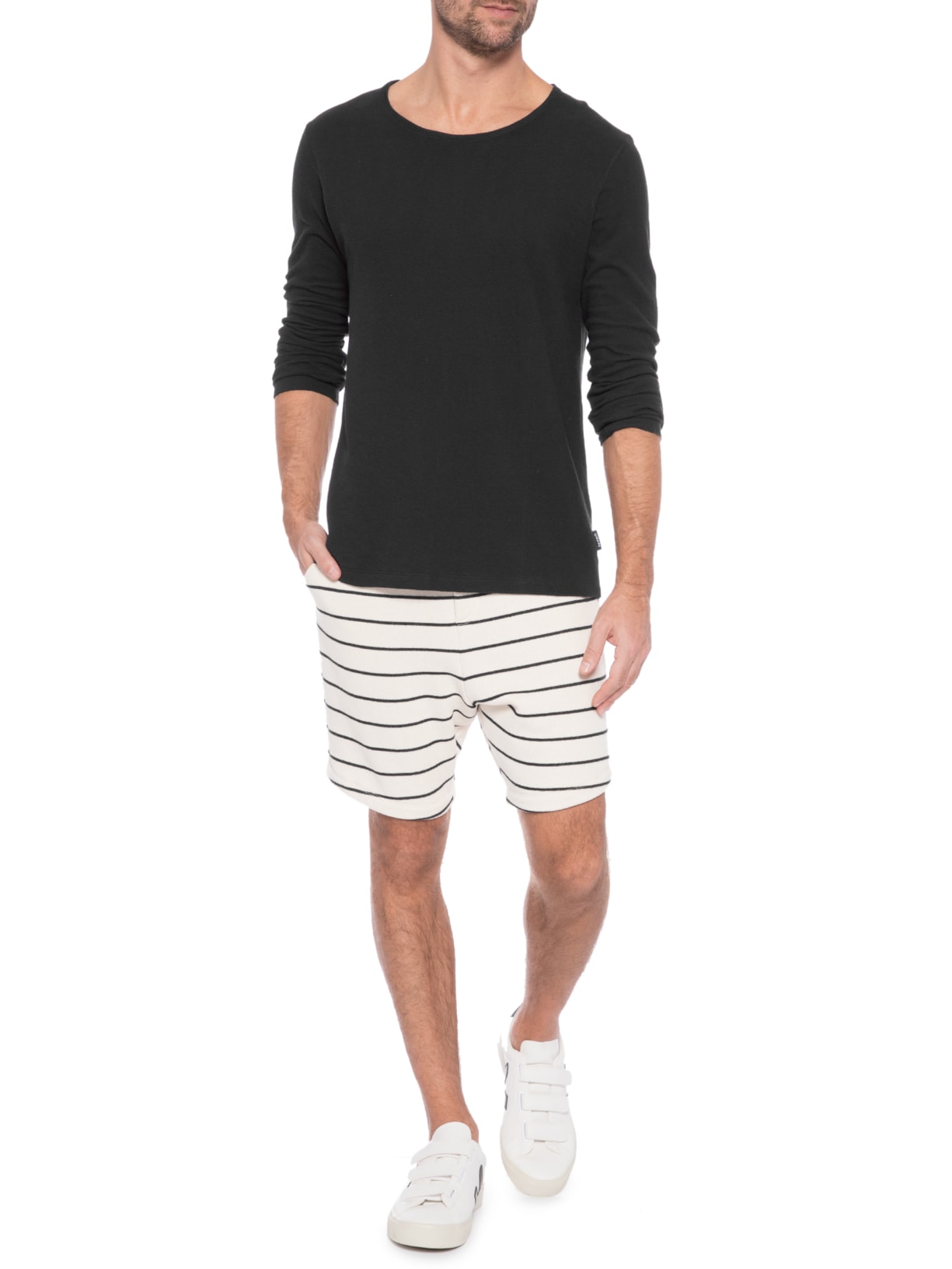 Camiseta Masculina Manga Longa Lagoinha Preto Be.each