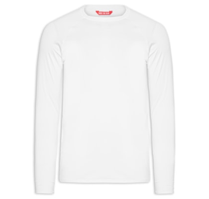 Camiseta Masculina Manga Longa Lisa - Branco