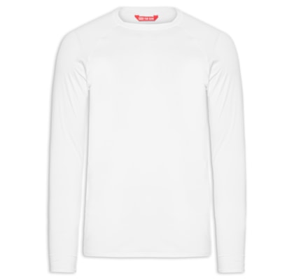 Camiseta Masculina Manga Longa Lisa - Branco