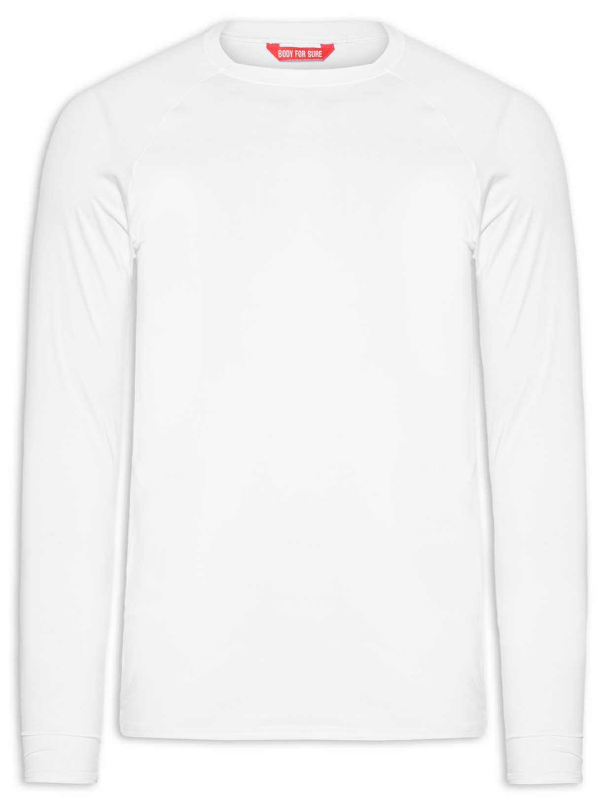 Camiseta Masculina Manga Longa Lisa - Branco
