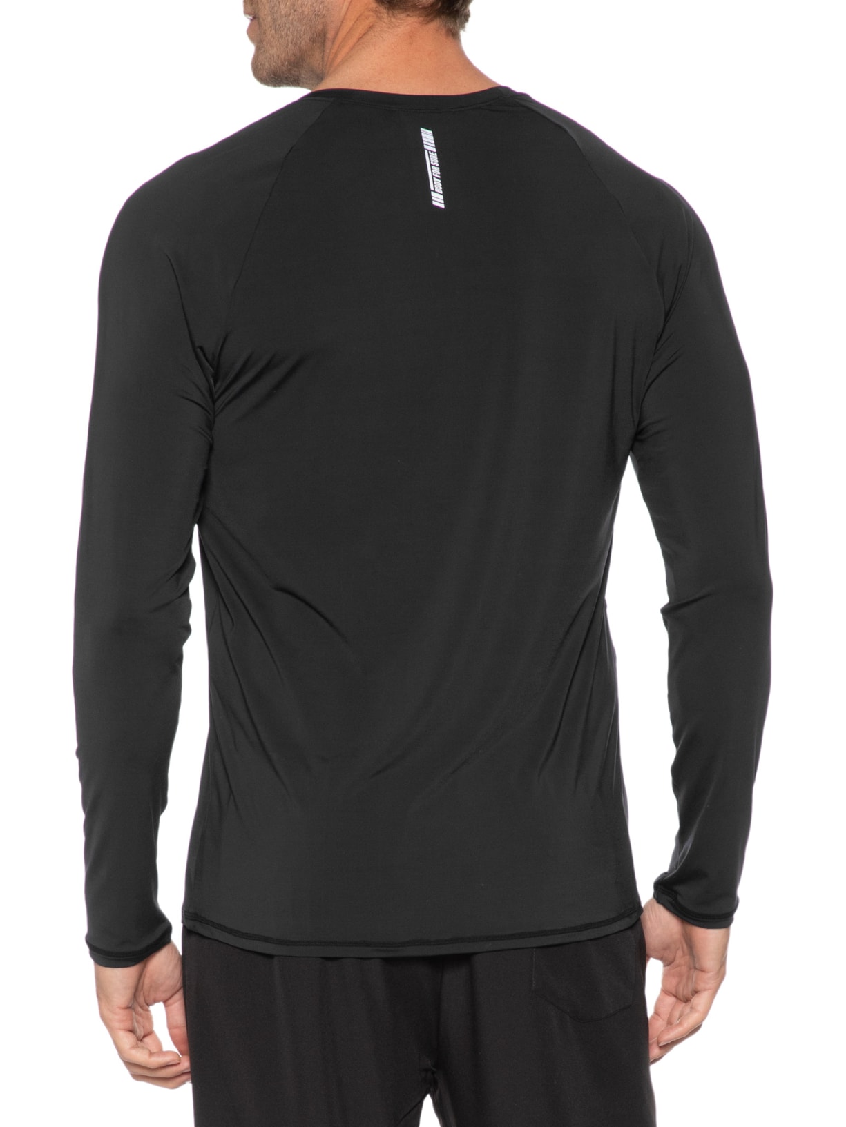 Camiseta Masculina Manga Longa Lisa Preto Body For Sure