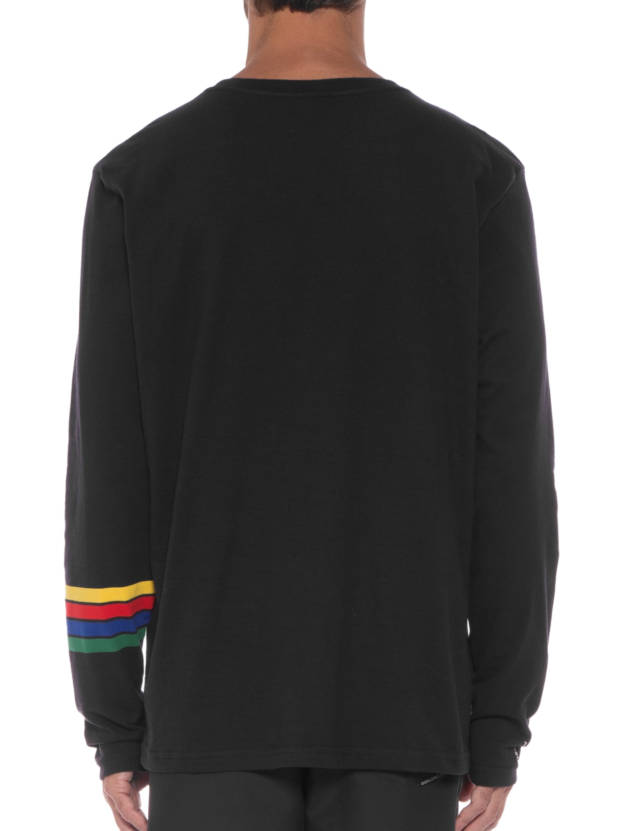 Camiseta Masculina Manga Longa Local Stripes Preto Osklen