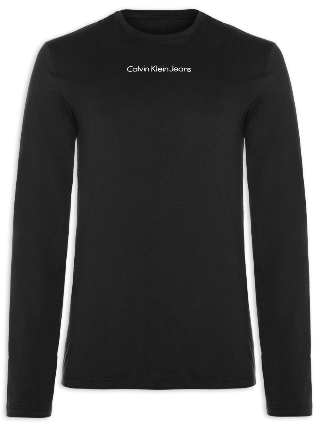 Camiseta Masculina Manga Longa Logo Centralizado - Preto