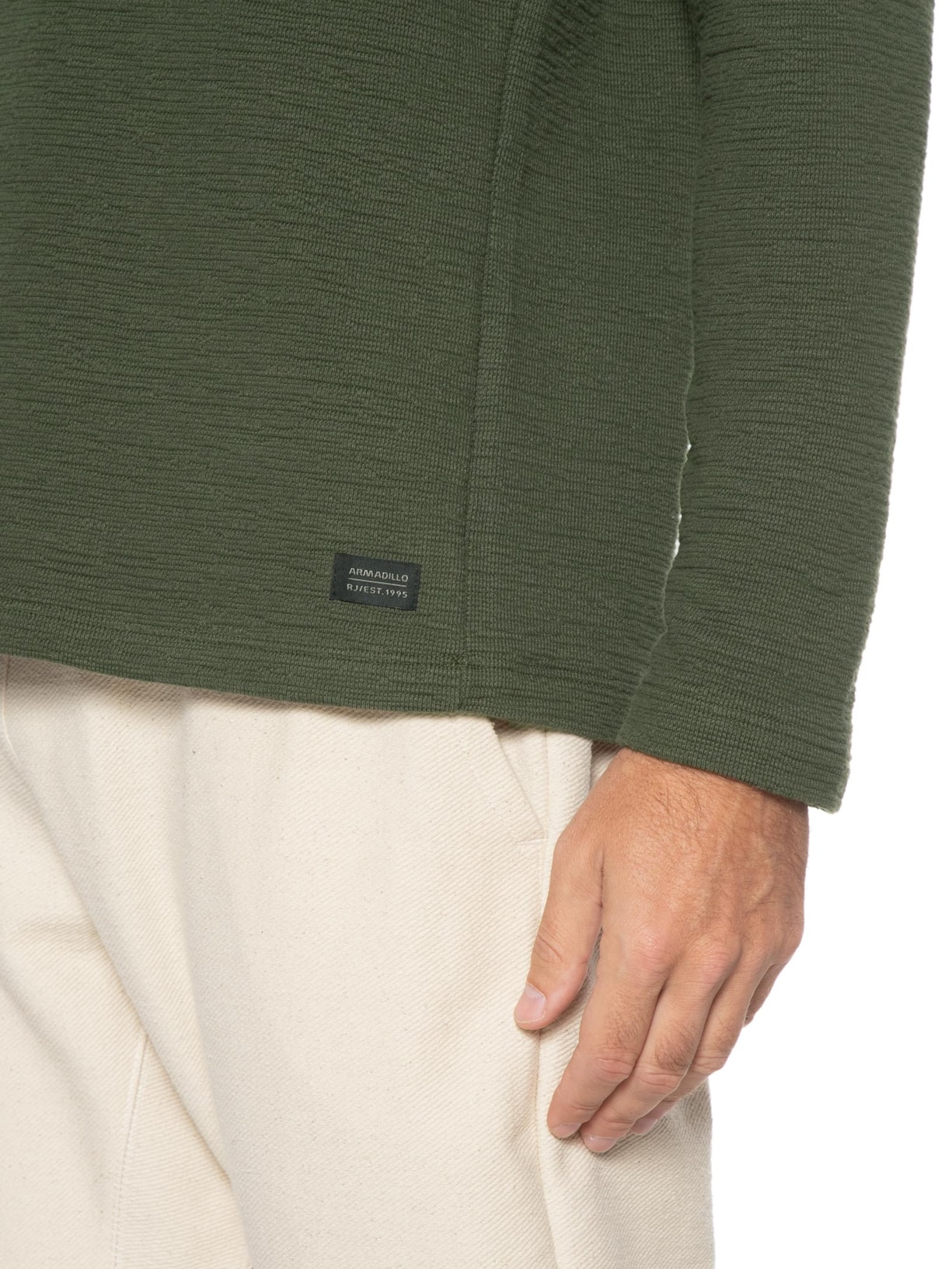 Camiseta Masculina Manga Longa Malha Free Verde Armadillo