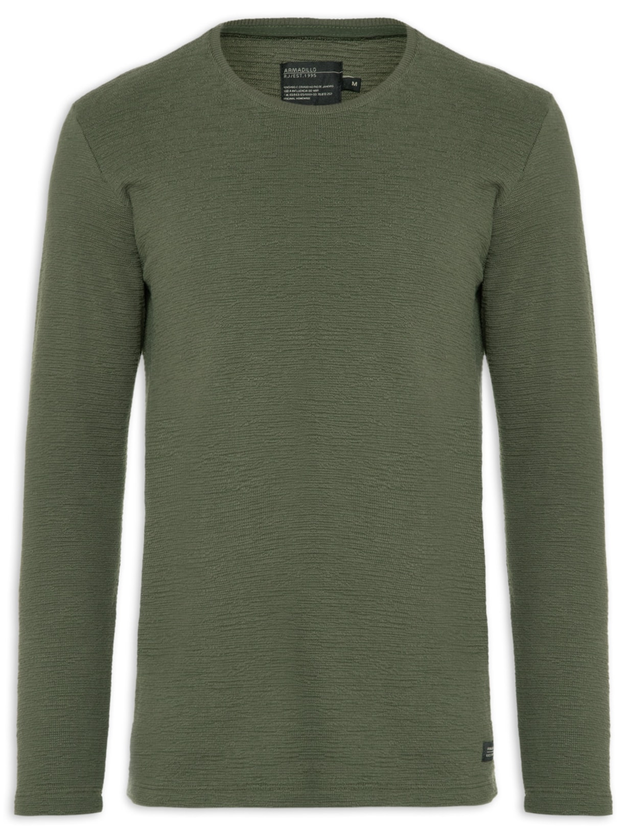 Camiseta Masculina Manga Longa Malha Free Verde Armadillo