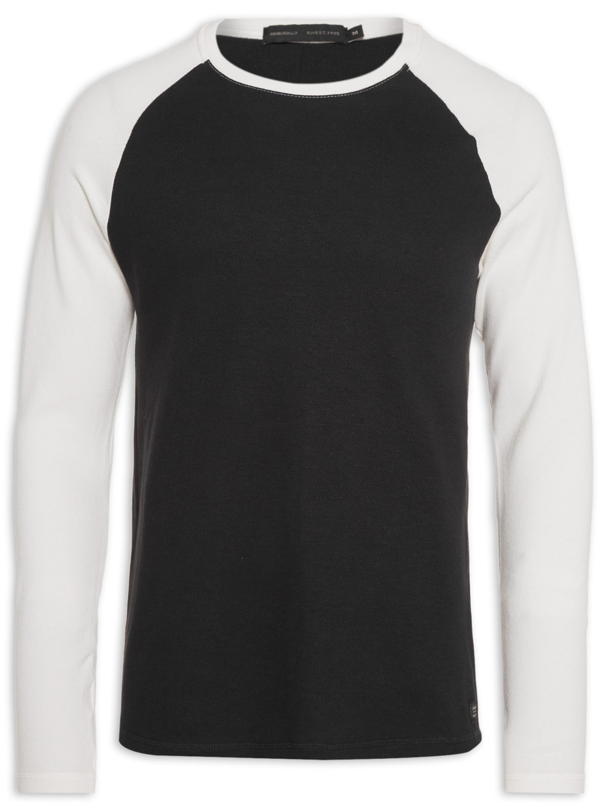 Camiseta Masculina Manga Longa Malha Raglam Bucky Preto Armadillo